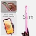 thumbnail image 5 of Compatiable with iPhone 12 Case and 12 Pro Case Clear, Transparent Shockproof Phone Case, Slim Anti-Scratch Hard PC Back Protective Cover Bumper, Transparent Pink, 5 of 14