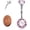 Pink, variant on G23 Titanium Belly Button Ring Hypoallergenic Belly Rings Internally Threaded Belly Button Piercing 14G 8-14mm Navel Piercing Jewelry with Round Cubic Zirconia