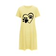 thumbnail image 6 of Weiqiqre Sleepwear for Women Heart Print Short Sleeve Round Neck Sleepshirts Nightgown Sleepdress, 6 of 6