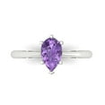 thumbnail image 2 of 1.0ct pear cut alexandrite 18k white gold Bridal Wedding Engagement Promise Anniversary Ring for Women size 7.25, 2 of 7