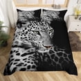thumbnail image 4 of Juego de Funda Nórdica Leopardo Queen Size Juego de Cama con Estampado de Animales Salvajes Guepardo de Lujo, 4 of 8