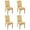 Marguerite Jaune, variante sur Housses de Chaise pour Salle à Manger Ensemble de 4 Spandex Super Ajustement Extensible Amovible Lavable Protecteur de Siège de Chaise pour Maison Fête Hôtel Cérémonie de Mariage, Taille Universelle (Fleurs Bleues)