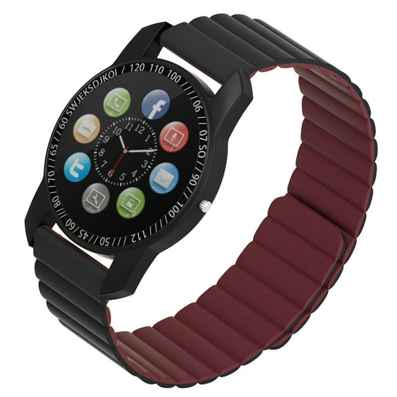Watch Band, Silicone Magnetic Smartwatch Strap, 20mm Double Color for Samsung Galaxy Watch 4, 42mm Active 2 40mm 44mm Gear S2 Classic Sport Vivoactive 3 Vivomove HR Forerunner 645 245 S40 GT2