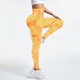 thumbnail image 6 of GEWSEY Womens High Waist Tummy Control Leggings Ruched Lift Yoga Pants Workout Tights (Yellow, L), 6 of 7