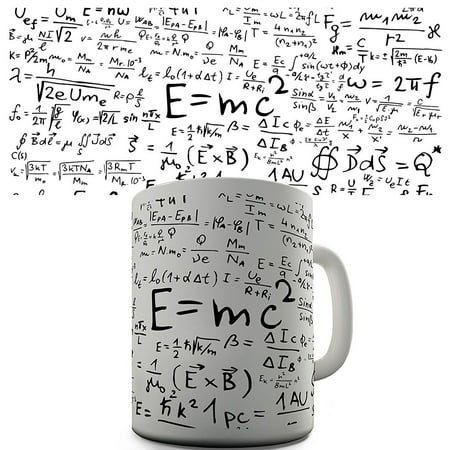 Pretty Coffee Cups Creative Mathematical Formulas Ceramic Mug Pretty Coffee Milk Tea Cup Gift Decoration (Cannot Change Colour) Style:white ()