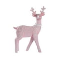 thumbnail image 5 of CoudarTitie Christmas Reindeer Statue Animal Adornment Home Decor for Porch Patio Office Pink Standing, 5 of 9