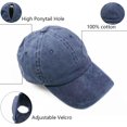 thumbnail image 2 of FrostHike Women Washed Cotton High Ponytail Baseball Cap, 2 of 4