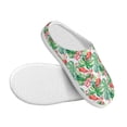 thumbnail image 3 of Fotbe Flamingo And Monstera Pattern Women's Fuzzy Curly Fur Memory Foam Loafer Slippers Indoor Outdoor Slippers Winter Home Shoes-46/47, 3 of 7