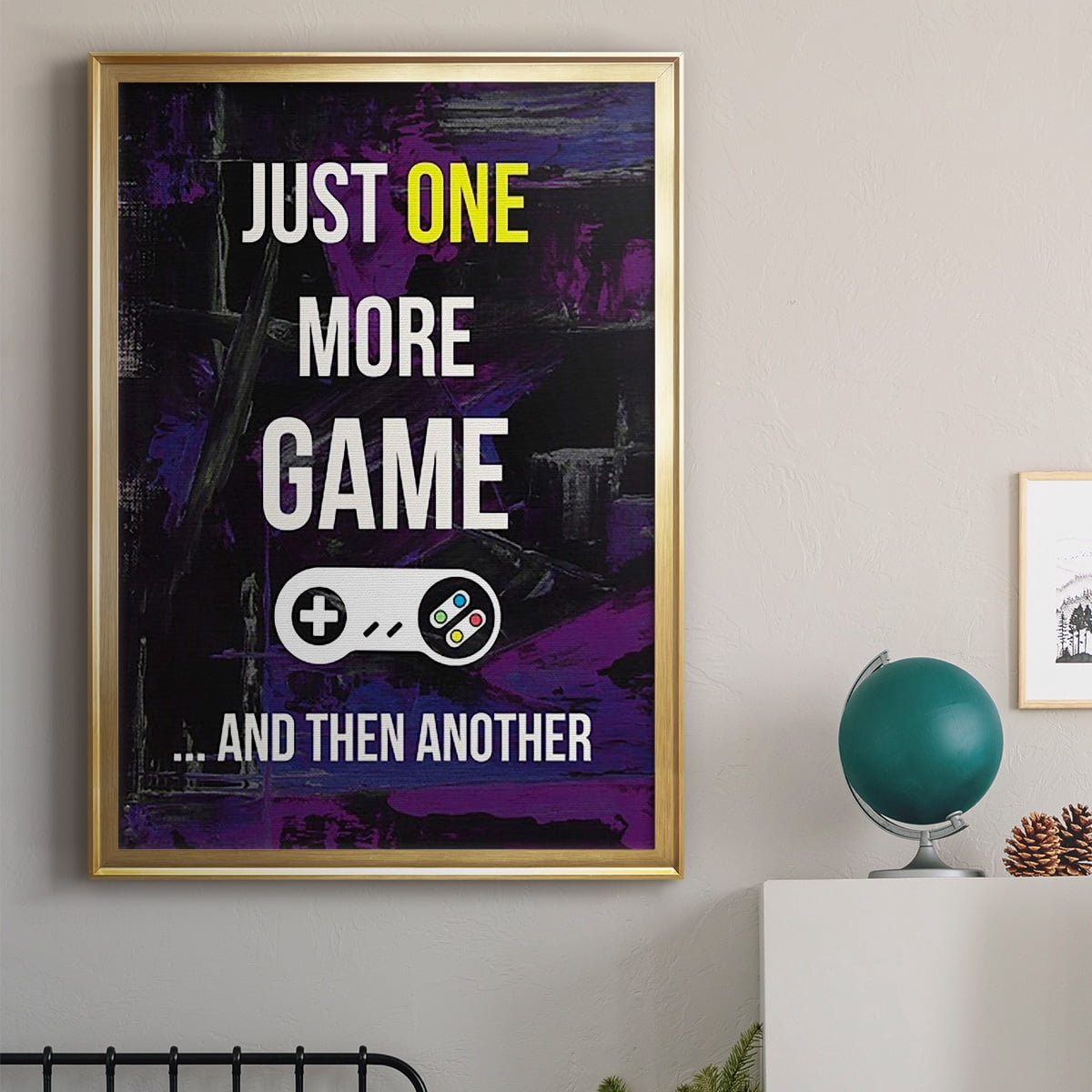 Gamer at Play II Premium Framed Print, in Gold, Black, or Silver - Ready to Hang