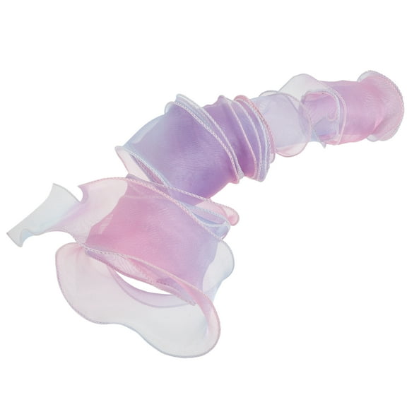 Ruffled Pleated Chiffon Embellished Organza Ribbon (No. 1) Decor Sewing Fabric Lace Applique Lace Ribbon