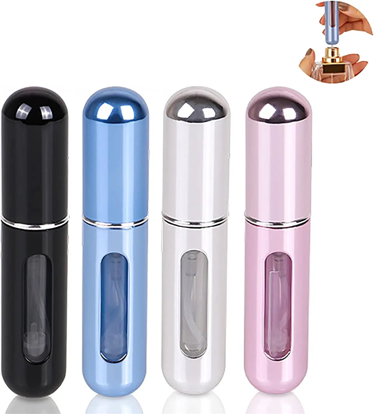 4PCS Refillable Perfume Atomizer Bottle, Portable Travel Perfume Mini