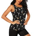 thumbnail image 2 of Balery Playing Music Skeletons Camiseta sin mangas estampada ligera para mujer, tops de entrenamiento sin mangas, camisetas de yoga transpirables de secado rápido.-Large, 2 of 7