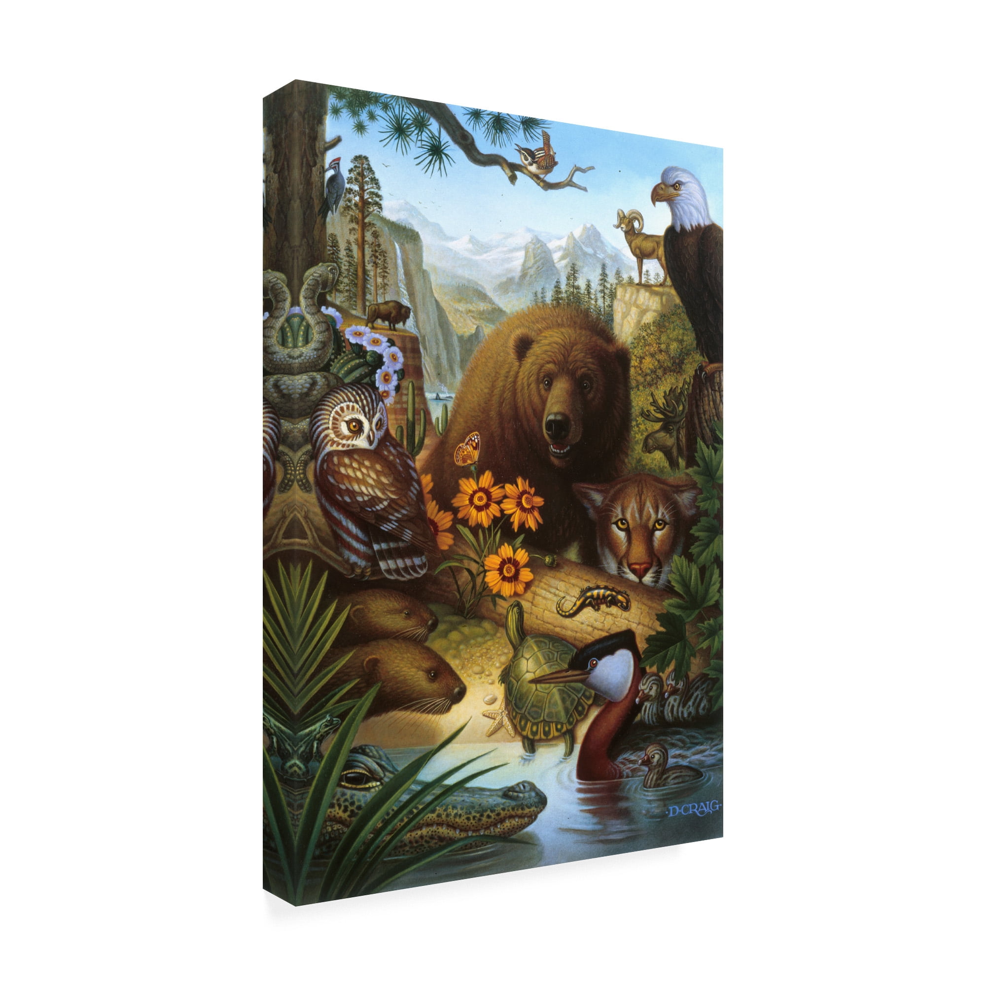 Trademark Fine Art 'Endangered Species Bear' Canvas Art by Dan Craig