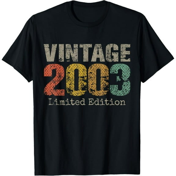 21 Year Old Gifts Vintage 2003 Limited Edition 21st Birthday T-Shirt