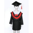 thumbnail image 5 of Kaerm Children School Graduation Gown Uniform Robe and Tassel Cap Set for Kindergarten Preschool Red 4-5, 5 of 8
