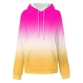 thumbnail image 4 of Cmfcve Women's Athletic Hoodies Relaxed Fit Drop Shoulder Long Sleeve Hooded Sweatshirt Gradient Color Pullover Sports Tunics Top, 4 of 7
