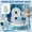 A008- Style H, variant on Number 5 Birthday Candle, Snowflake Cartoon Design, 1 Piece, Suitable for Winter Wonderland Birthday Party