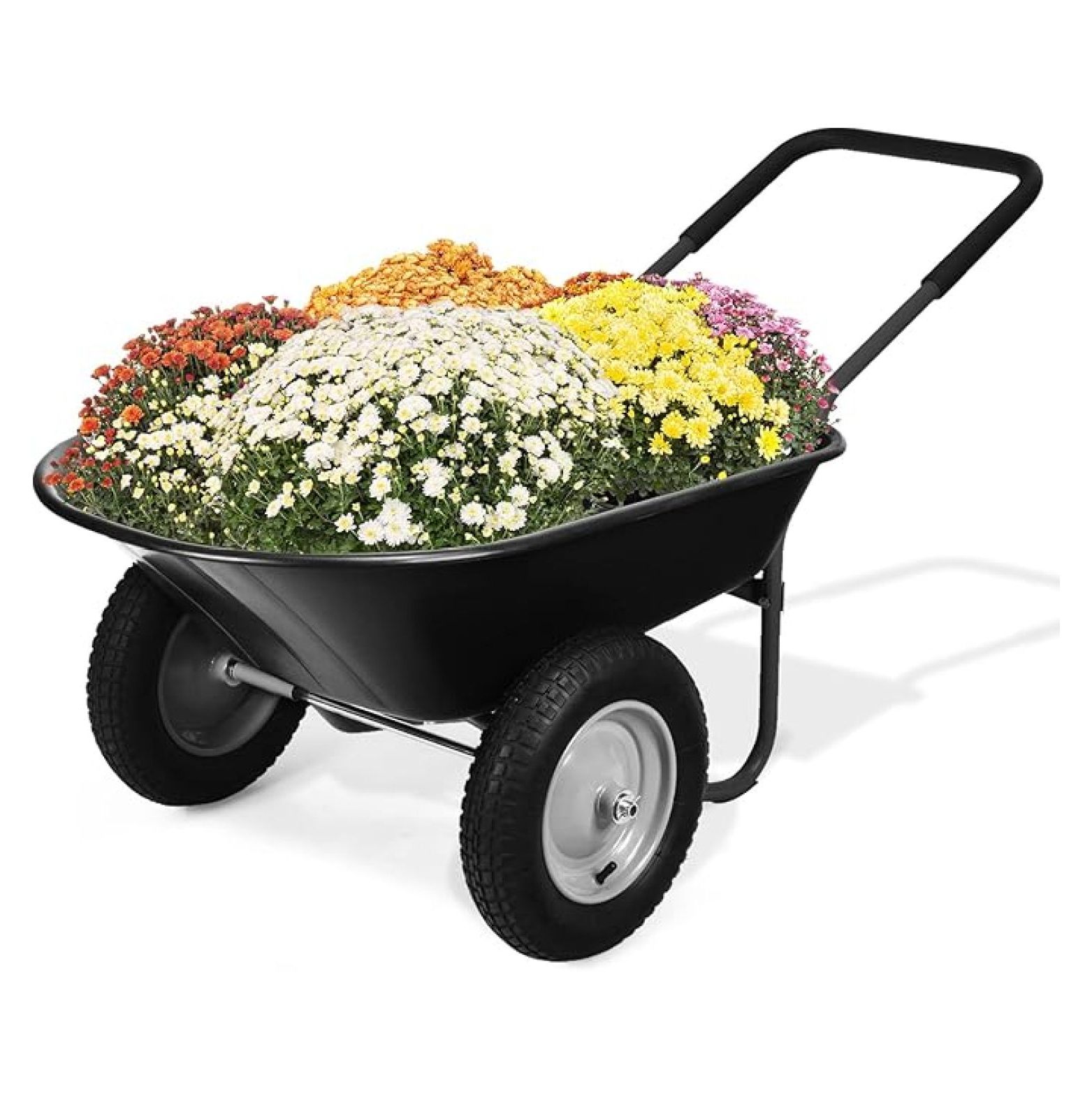 Big Wheel Utility Cart With Steel Axle & Large Pneumatic Tires – Heavy-Duty Moving Cart - View #3