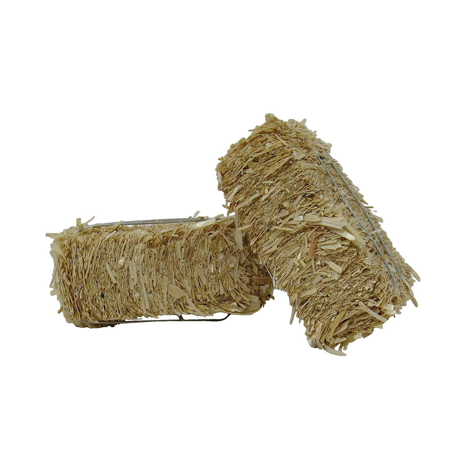 Package of 2 Ultra Mini Hay Bales Made of Real Dried Straw for Crafting, Embellishing and Package of 2 Ultra Mini Hay Bales Made of Real Dried Straw for Crafting, Embellishing and