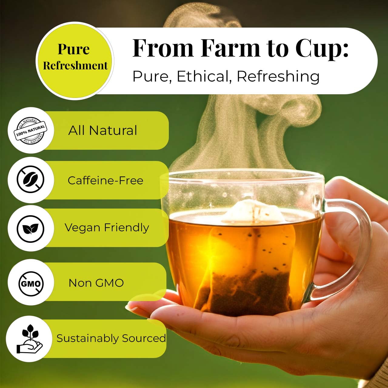 Akshit Papaya  Leaf Tea Bags,  150 Count,  100% Natural Papaya Leaves,  Caffeine-Free, Aromatic Herbal Tea, Non GMO.