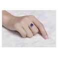 thumbnail image 4 of 1.50 ct Blue Sapphire 7x5mm Emerald Cut And Engagement Ring in 10k Rose Gold for Women, 4 of 4