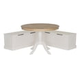 thumbnail image 1 of Linon Troyin Table d'Angle de Rangement Sans Dossier Blanche et Table Ronde en Blanc/bois Naturel, 1 of 15