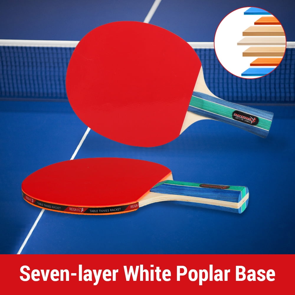 M Buder Table Tennis Paddles Set 4 Rackets 8 Balls Storage Bag 10.1 inches / 25.7 cm Indoor Outdoor Game