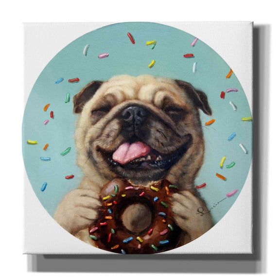 Epic Graffiti 'Pugalicious No. 2' by Lucia Heffernan, 26"x26"