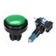 thumbnail image 2 of Botón de empuje para juegos de 46mm redondo, interruptor iluminado LED de 12V con microswitch para arcade, verde, 2 piezas, 2 of 5