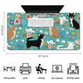 thumbnail image 5 of Long Mouse Pads for Desk,Chihuahua and Flower Florals Desk Mats on Top Of Desks, Desk Mouse Pad Extra Large with 3mm Non-Slip Base and Stitched Edge for Gaming,Office,Work,Home 47.3"x23.6", 5 of 6