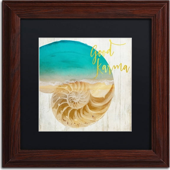 Trademark Fine Art "Sea In My Hand" Canvas Art by Color Bakery, Black Matte, Wood Frame