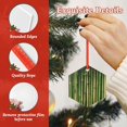 thumbnail image 4 of Zufioo Green Bamboo Fence1 Print Large Acrylic Christmas Ornaments, Suitable for Christmas Tree Christmas Holiday Party Pendant Decorations-Hexagon, 4 of 7