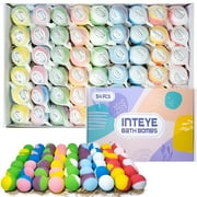 54 Pcs Bulk Bath Bombs with Small Gift Bags, Large Capacity Sharing Pack for Women, Men & Kids, Relaxation and Stress Relief, Christmas- INTEYE