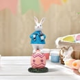 thumbnail image 4 of Tdxkok Easter Cute Bunny and Egg Decorations - Spring Holiday Rabbits Figurines with Colorful Eggs Set Happy Easter Decorations, 4 of 6