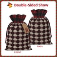 thumbnail image 4 of Color Matching Linen Bundle Mouth Gift Bag Can Be Used For Daily Small Items Crimson Modern Houndstooth Texture_3 Medium, 4 of 8