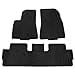 thumbnail image 3 of Custom Fit Floor Mats Compatible with 2017-2023 Tesla Model 3, Latex Rubber All Seasons Weather Interior Heavy Duty Carpets Black Full Set Front and Second Row by IKON MOTORSPORTS, 3 of 4
