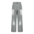 thumbnail image 4 of FRSASU Women's Wide Leg Jeans Casual High Waisted Stretchy Baggy Loose Long Trouser Jeans with Pockets Light Blue, 4 of 6