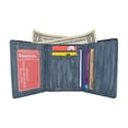 thumbnail image 3 of Waterproof Men's EeL Skin Leather Trifold ID Style Credit Card Holder ID Outside Wallet (Grey), 3 of 6