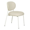 thumbnail image 4 of TOV Furniture Vegan Leather Stackable Dining Chair with Cream Legs - Set of 2, 4 of 5