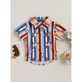 thumbnail image 2 of Toddler Baby Boy Western Clothes Cow Print Button Up Shirts Lapel Short Sleeve Dress Shirt Cowboy Summer Tee Tops, 2 of 8
