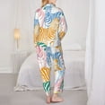 thumbnail image 5 of Bingfone Womens Pajama Sets Zebra Colourful Print,Long Sleeve Loungewear Pajamas Set-Small, 5 of 9