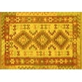 thumbnail image 1 of Ahgly Company Machine Washable Indoor Rectangle Southwestern Yellow Country Area Rugs, 5' x 8', 1 of 4