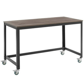Steve Silver Hatfield Laminate and Metal Desk in Driftwood Gray