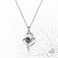 thumbnail image 4 of Collar para mujer, joyería para mujer, colgante de proyección "I You" con forma hueca en 100 idiomas, regalo., 4 of 5