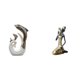 thumbnail image 1 of escultura blanca plateada,Estatua de delfín de cerámica,escultura blanca plateada,Estatua de dama,Estatua de mujer tribal africana hecha a mano,artesanías de cafetería,Adorno de resina, 1 of 8