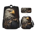 thumbnail image 1 of Balery Noble Style Bald Eagle Mochila escolar 3 en 1 para niños: mochila resistente con lonchera térmica y estuche para lápices. Mochila escolar para niños y niñas., 1 of 7