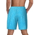 thumbnail image 3 of Sigee Sky Blue Glitter Print Mens Swim Trunks with Compression Liner Quick Dry Swim Stretch Beach Shorts with Pockets,S-3XL, 3 of 7