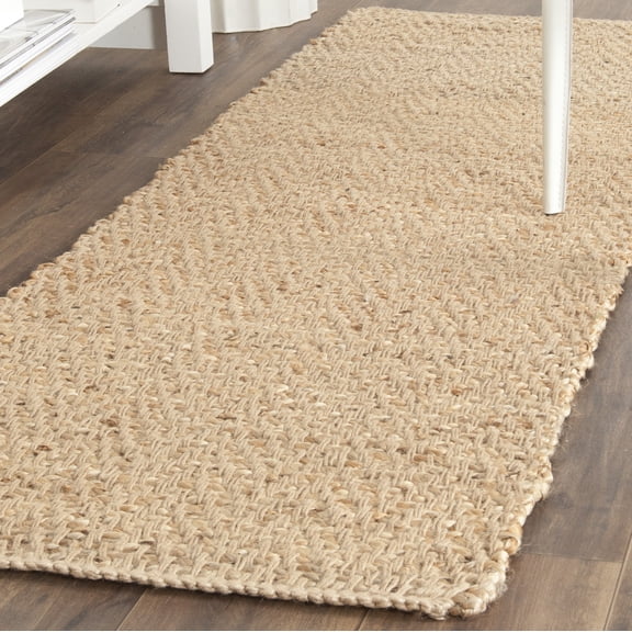 SAFAVIEH Natural Fiber Enola Braided Jute Runner Rug, Natural, 2'3" x 9'