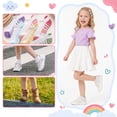 thumbnail image 5 of EALLCO Girls Ankle Socks 12 Pairs Lightweight Soft Breathable Multi-Color Kids Socks for School Daily Wear, 5 of 7