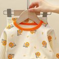 thumbnail image 5 of NOLDARES Toddler Boys Casual Fall Set 2 Piece Long Sleeve Print Pattern Pullover Tee Elastic Waist Joggers Soft Warm Outfits Clothes Size:6-12 M,Orange, 5 of 6